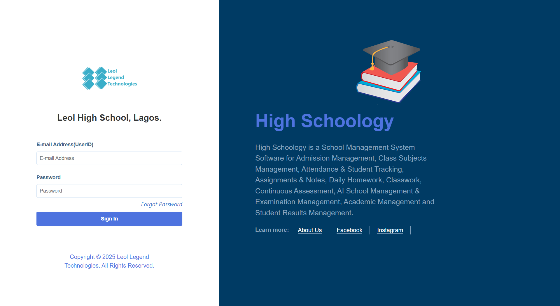 High Schoology is a School Management System Software